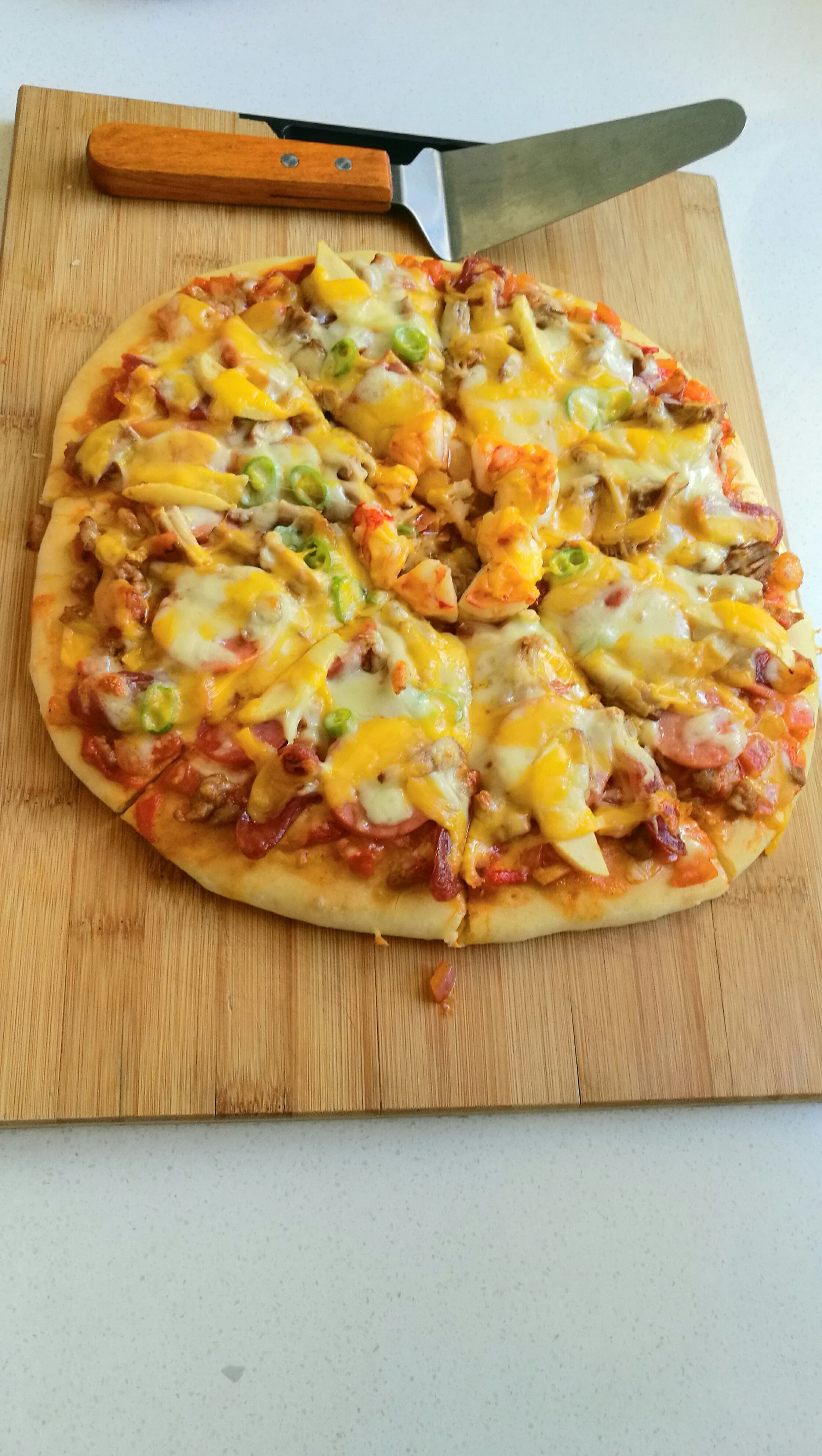 海鮮滷肉披薩（附：自制披薩醬）的做法 步骤17