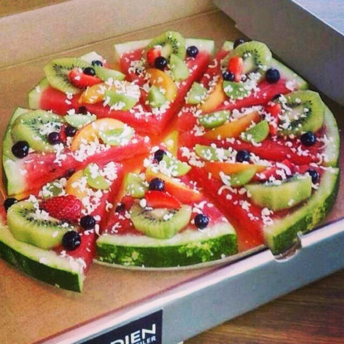 西瓜披薩 水果披薩 Watermelon pizza的做法 步骤6