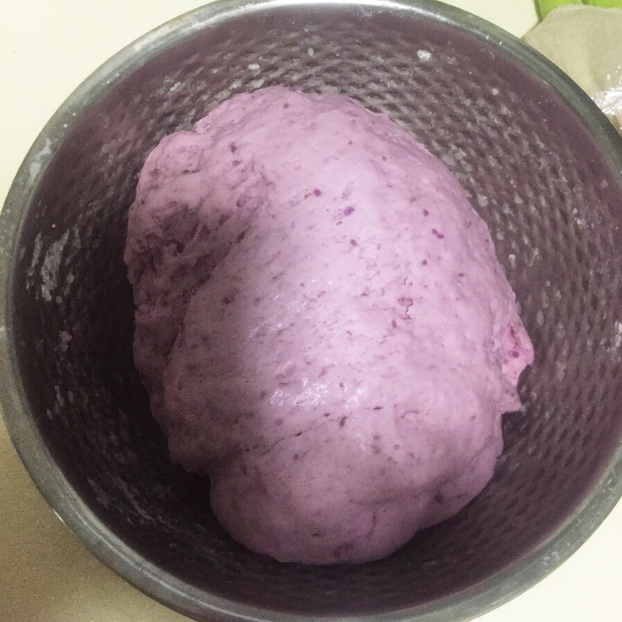 紫薯奶香玫瑰花捲饅頭的做法 步骤1
