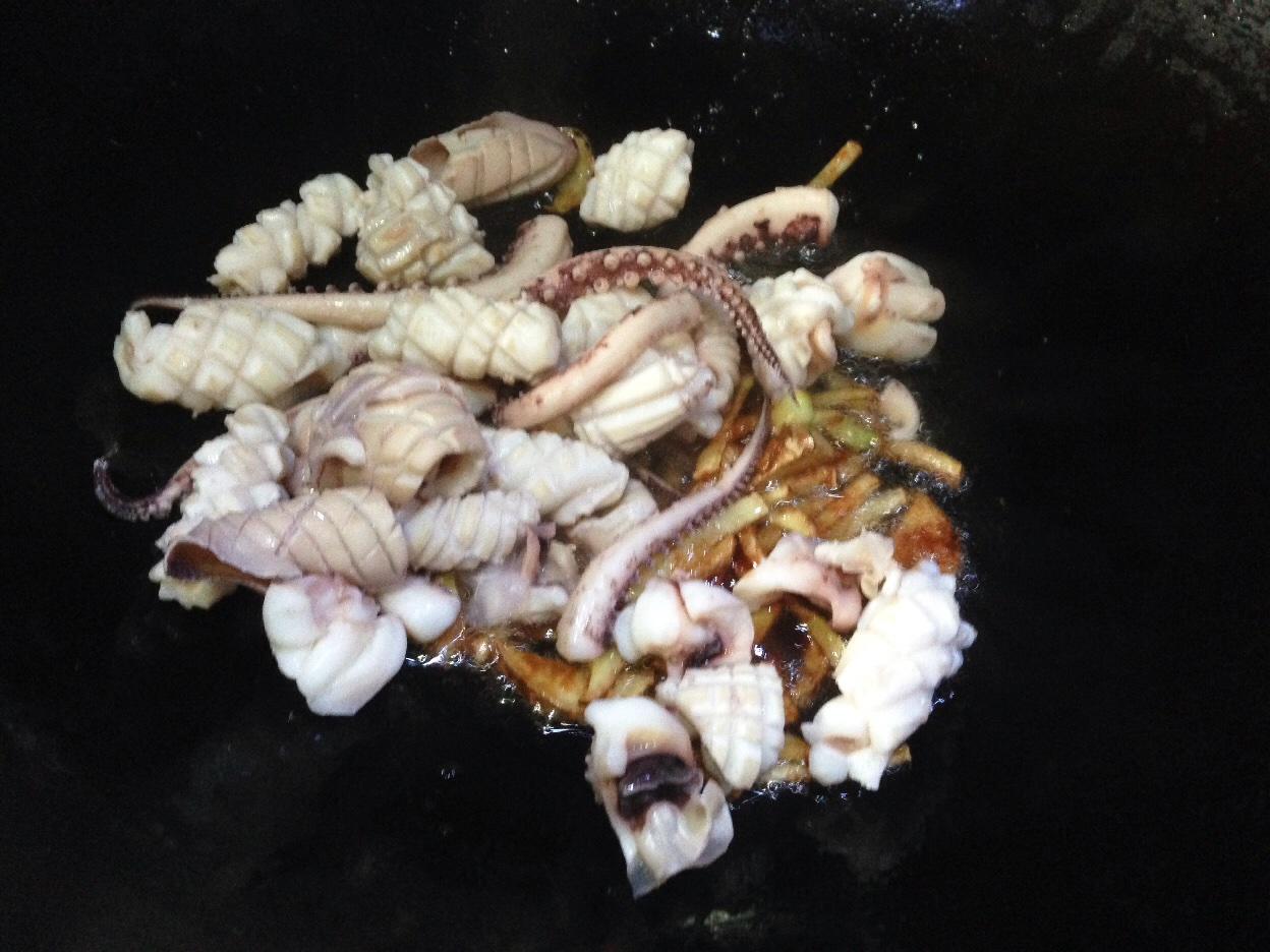 海鮮醬炒魷魚的做法 步骤5