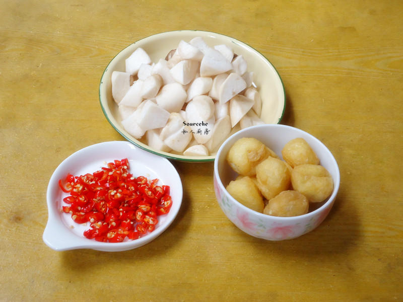杏鮑菇燜豆腐的做法 步骤1