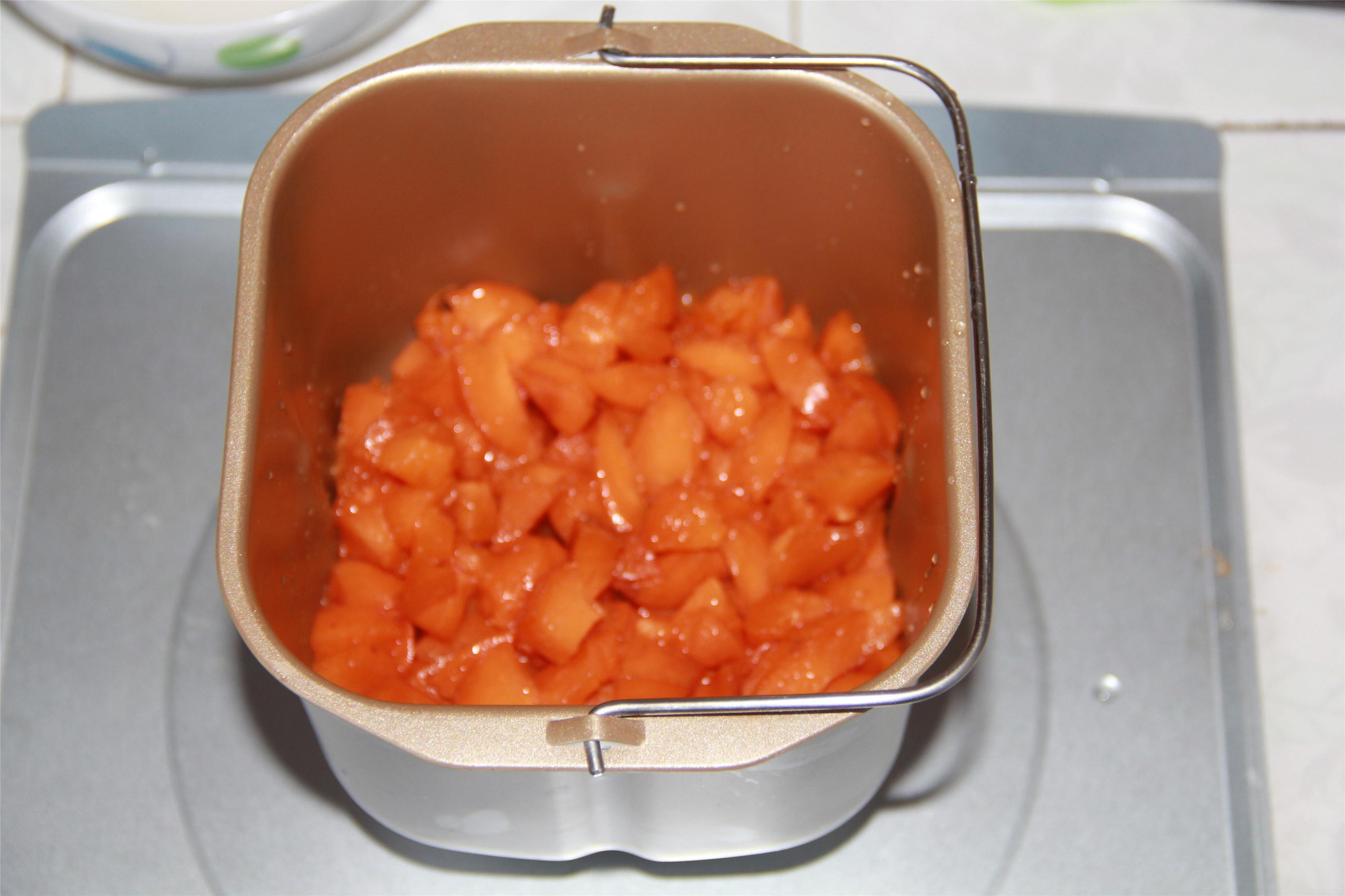 麪包機自制杏子果醬的做法 步骤4