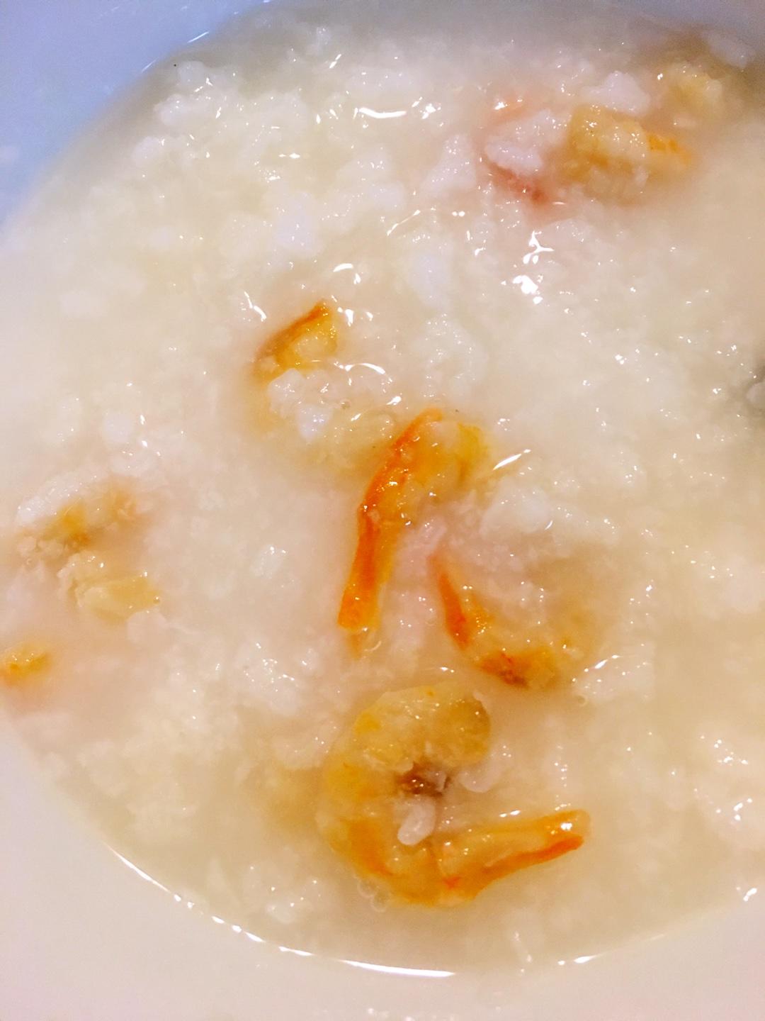 海米蝦仁煮白粥的做法 步骤3