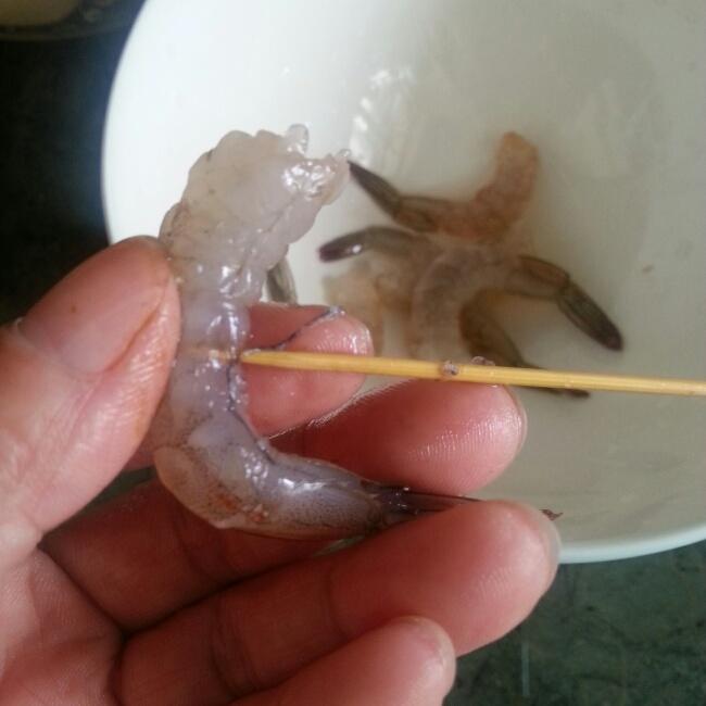 海苔荔枝蒸鮮蝦的做法 步骤5