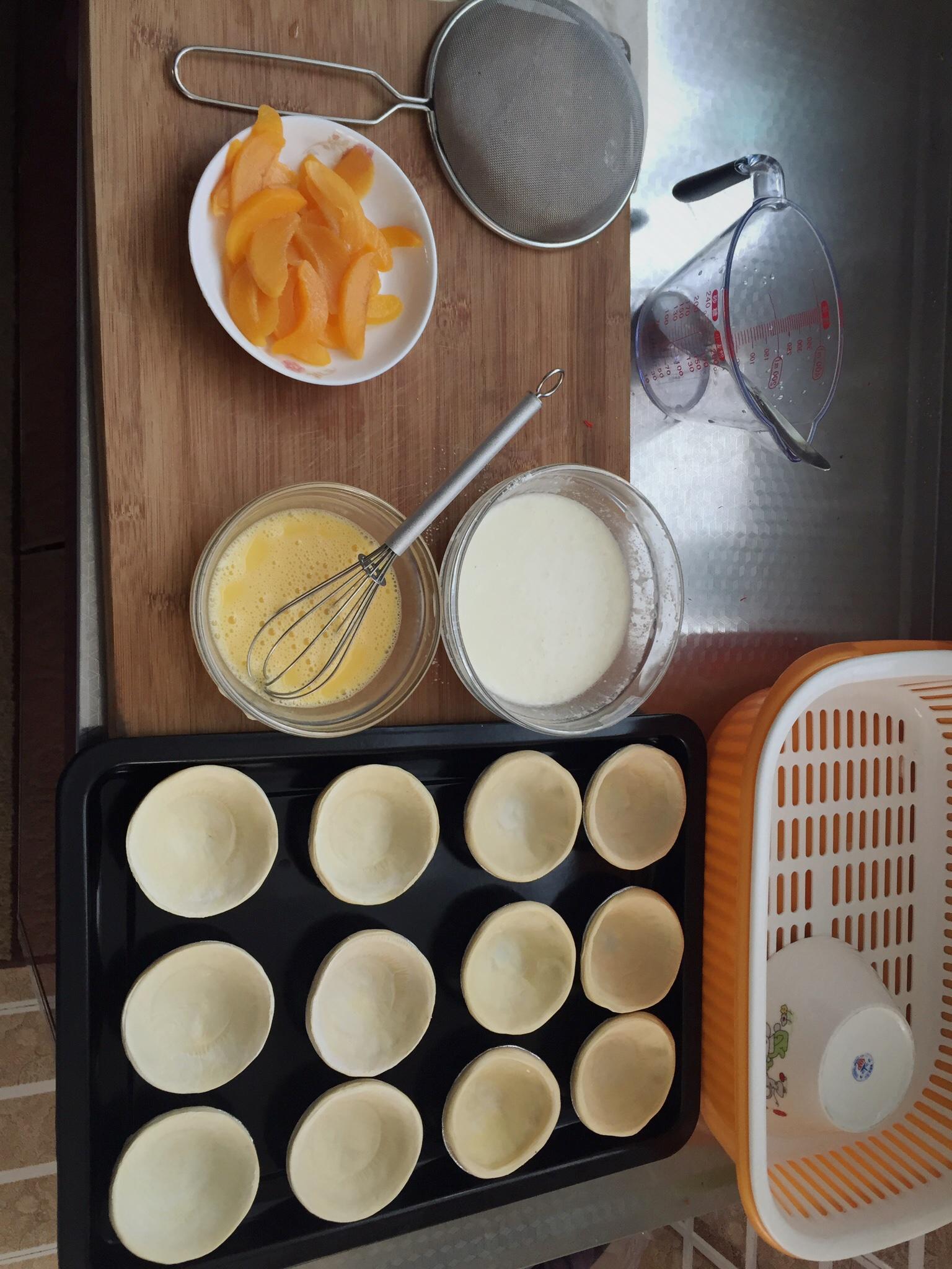 黃桃蛋撻（家庭版）的做法 步骤3
