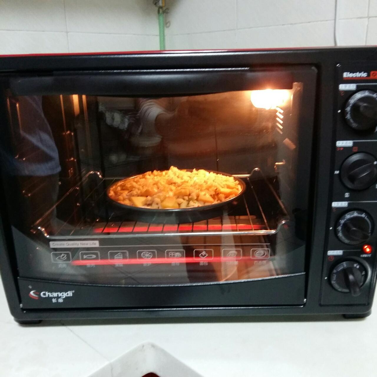 自制黃桃披薩的做法 步骤4