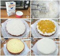 哆啦a夢 黃桃夾心奶油蛋糕的做法 步骤1