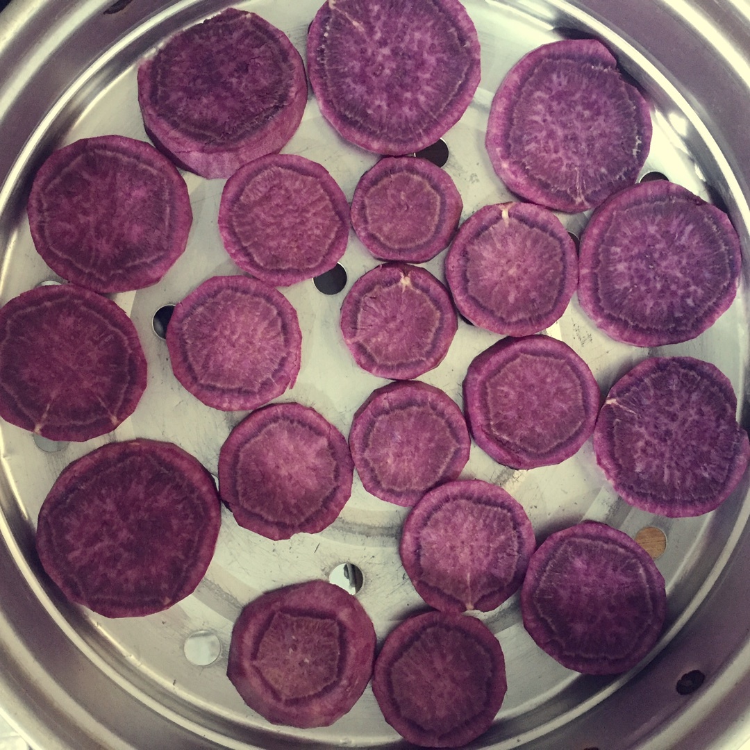 葡萄乾紫薯牛奶餅（無油無糖）的做法 步骤3
