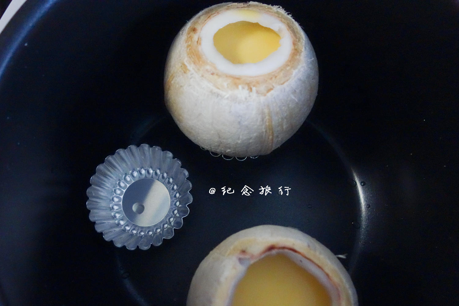 高壓鍋椰皇燉蛋的做法 步骤7