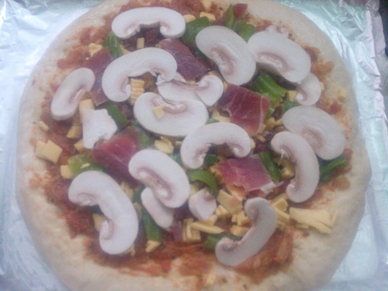 【頭媽廚房70】火腿蘑菇披薩的做法 步骤7