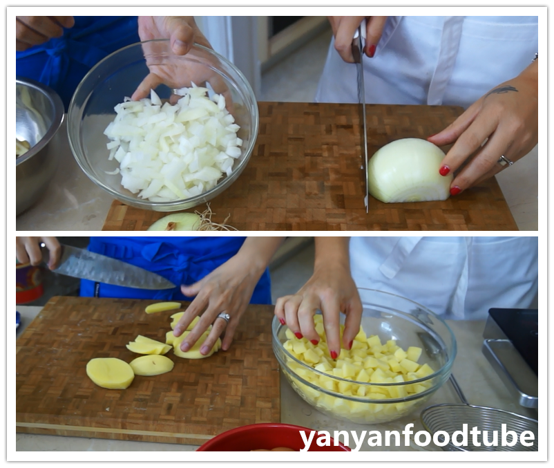 西班牙土豆烘蛋 Tortilla de Patatas的做法 步骤2