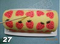 彩繪草莓蛋糕卷的做法 步骤27