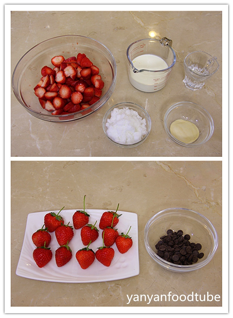 草莓慕斯 Strawberry mousse的做法 步骤1