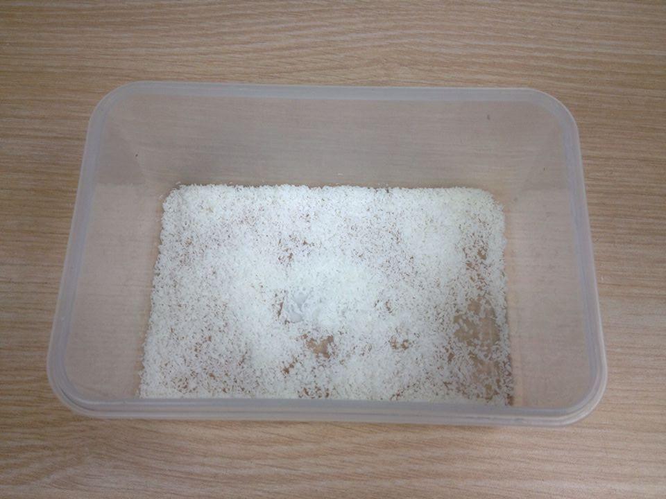 椰絲牛奶小方糕的做法 步骤3