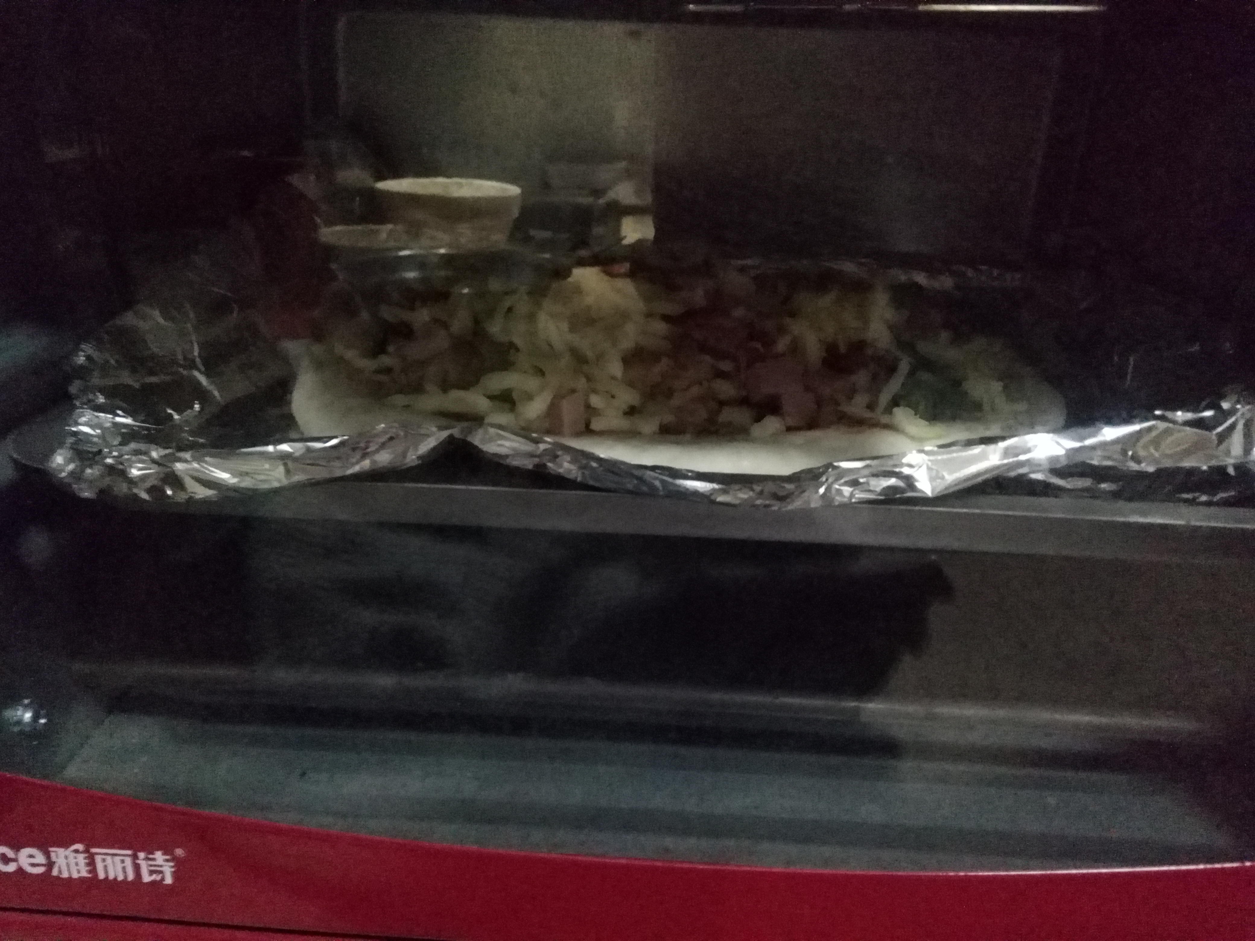 海陸鯖魚火腿披薩的做法 步骤10