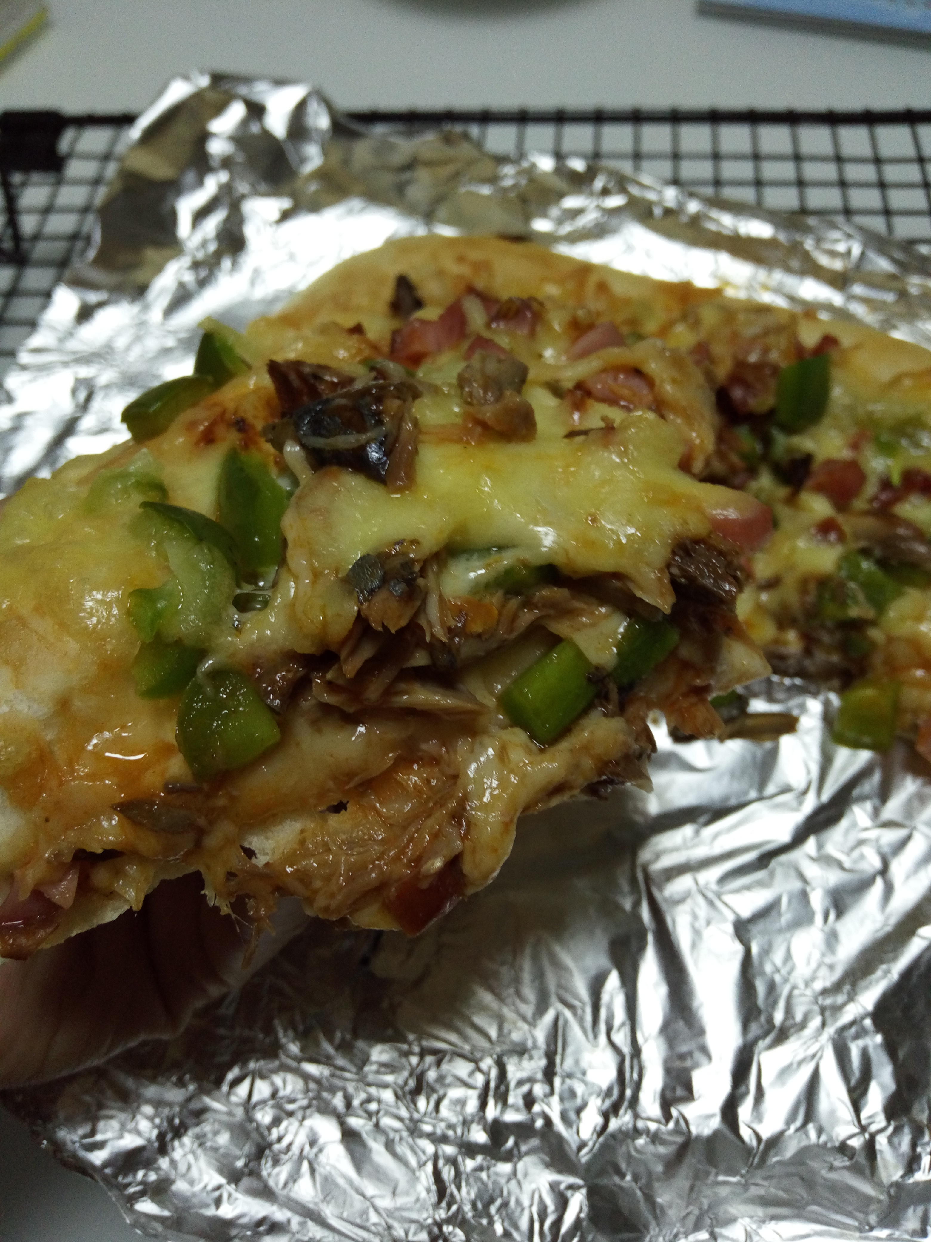 海陸鯖魚火腿披薩的做法 步骤12