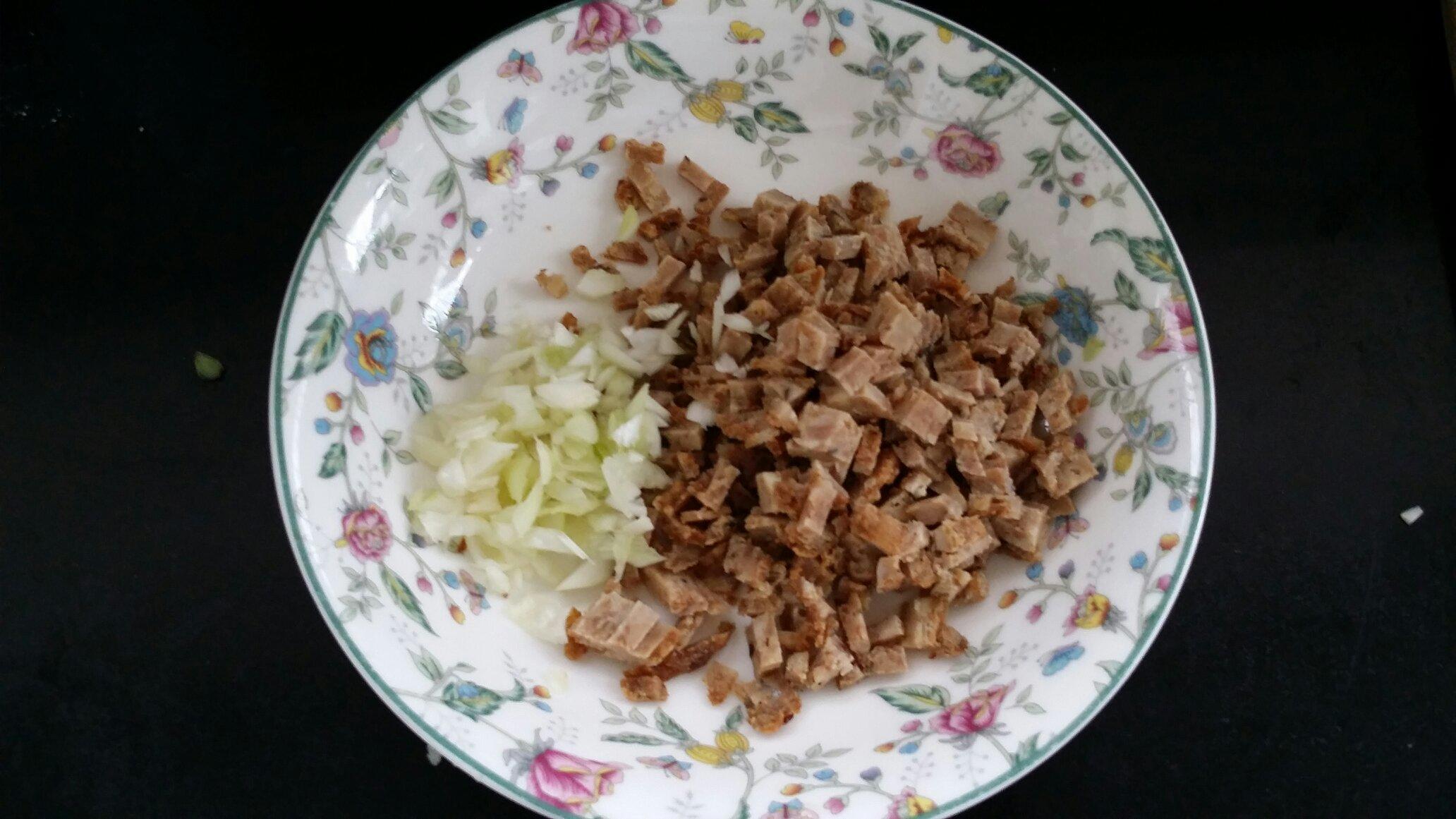 杏鮑菇肉丸炒飯的做法 步骤3