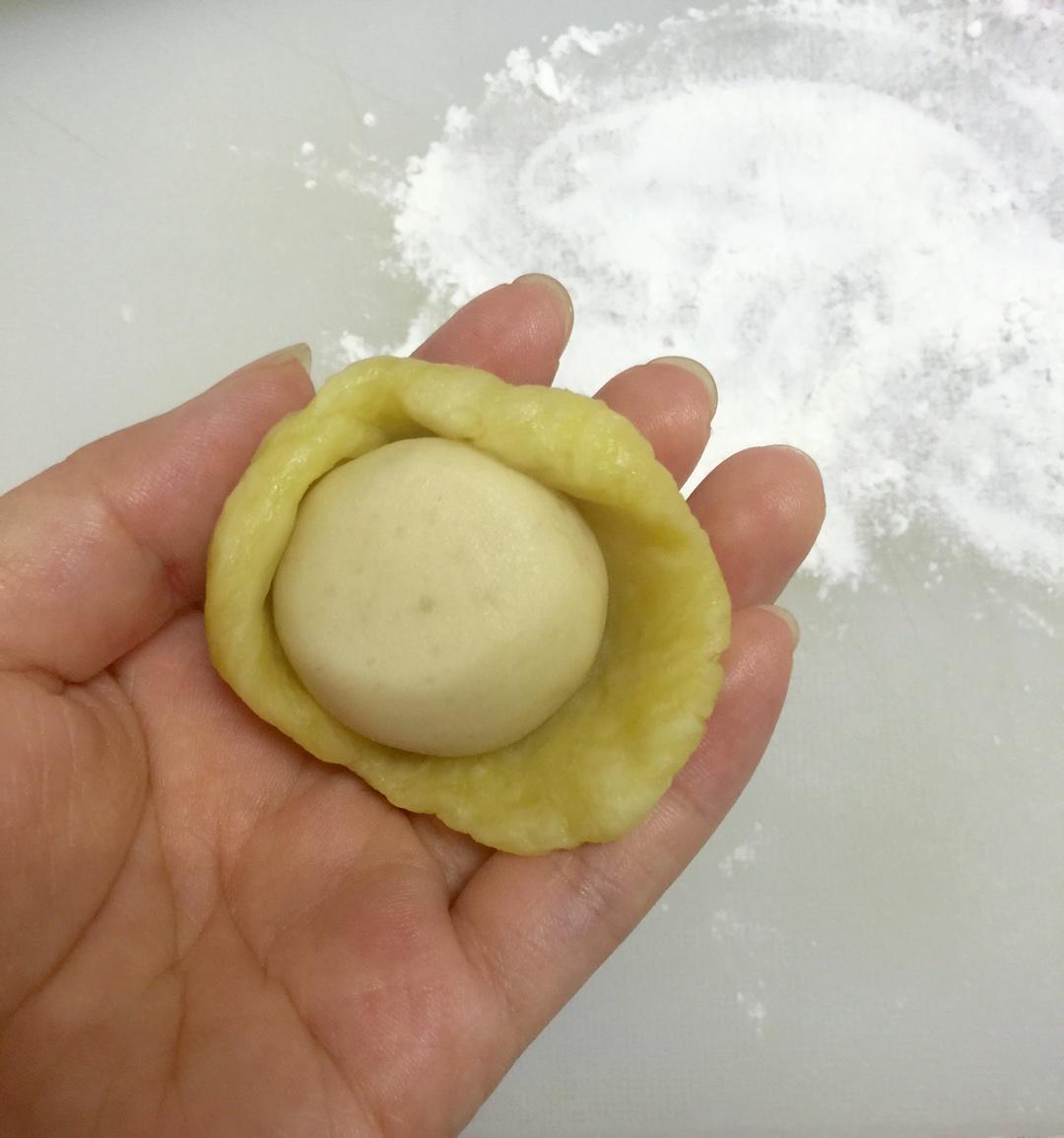 鹹蛋黃海苔肉鬆月餅（健康低脂配方）的做法 步骤8