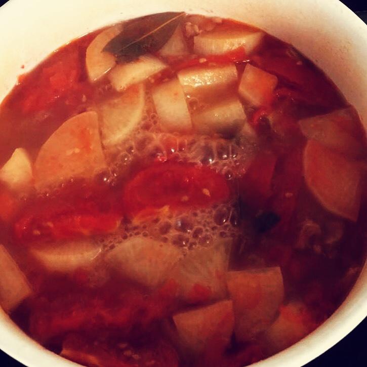 超級正宗又濃稠的湯汁下飯無敵番茄蘿蔔牛腩煲的做法 步骤9