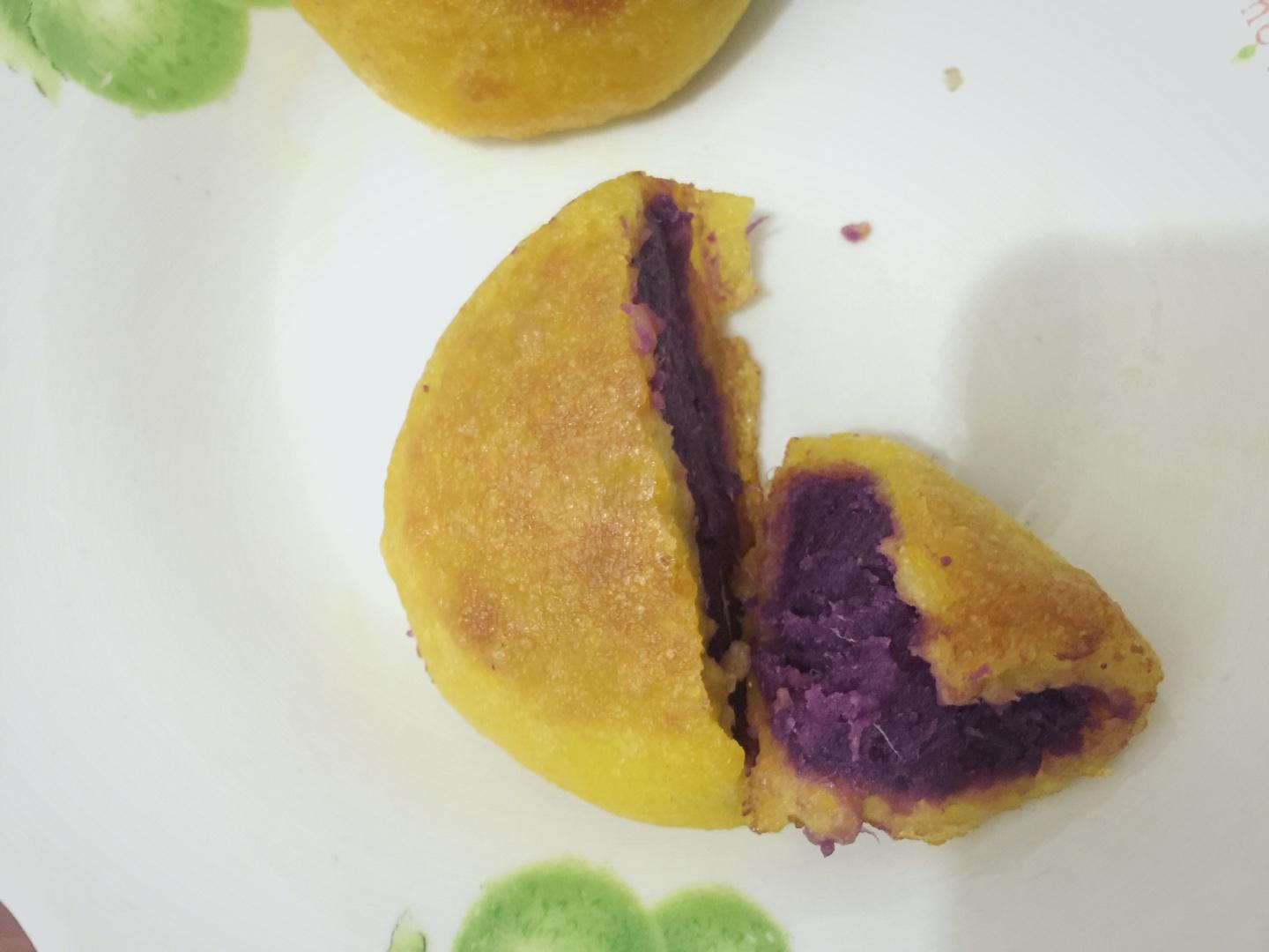 紫薯南瓜餅的做法 步骤6