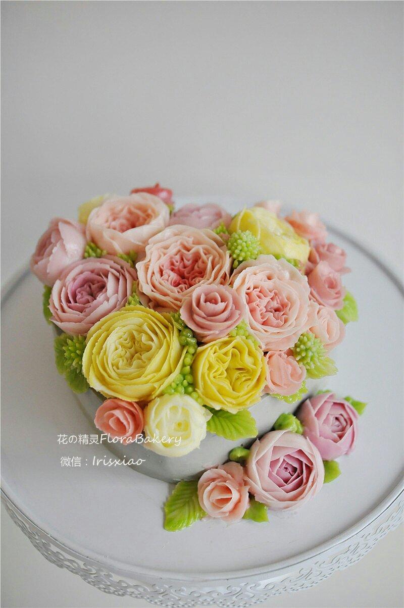 心形韓式裱花蛋糕的做法 步骤4