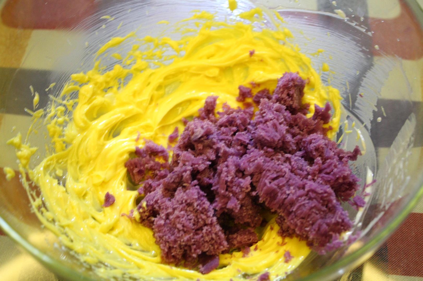 寶寶輔食：奶香紫薯小薄餅的做法 步骤4