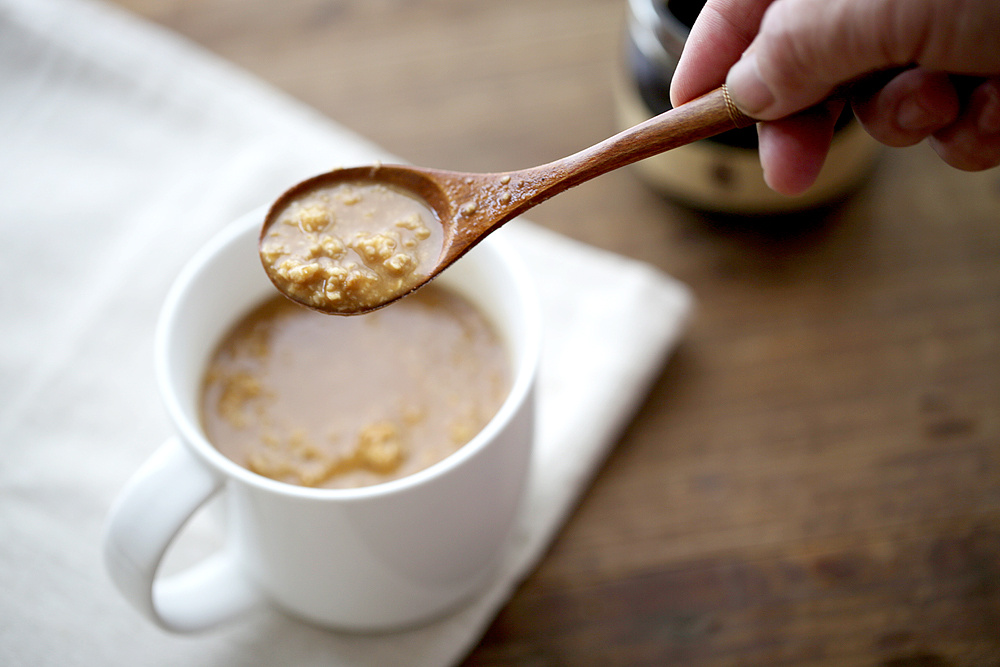 超簡單的營養早餐【薑糖燕麥濃湯】的做法 步骤5