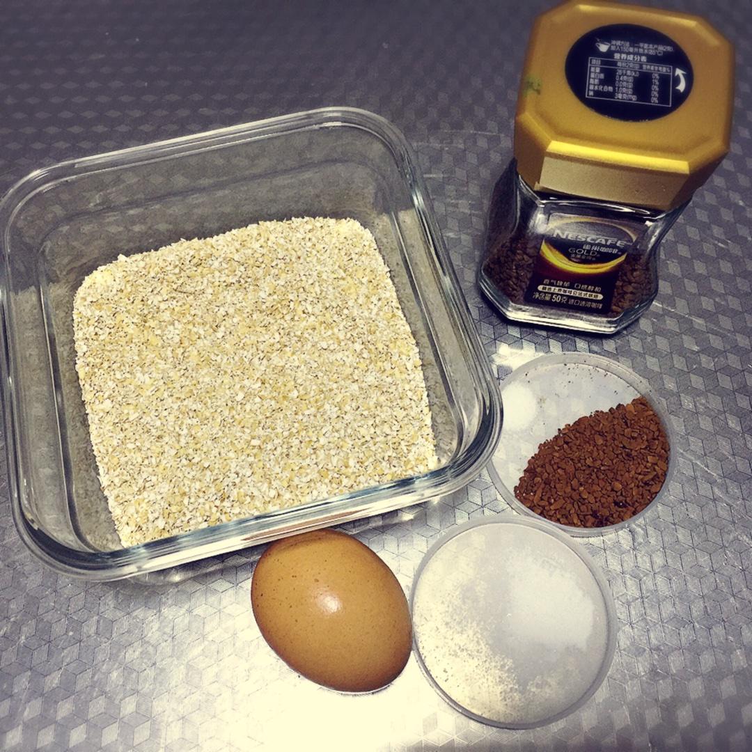 燕麥麩咖啡餅乾（無糖無油）的做法 步骤1
