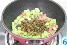 香腸粒鹹菜蠶豆飯的做法 步骤6