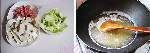 絲瓜燴豆腐的做法 步骤1