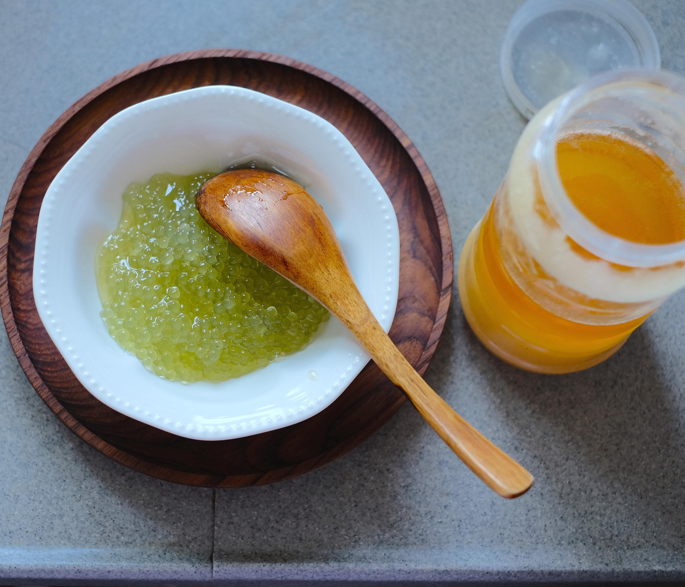 西瓜寒天西米汁的做法 步骤5