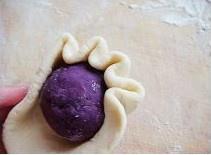 紫薯石榴花兒包的做法 步骤4