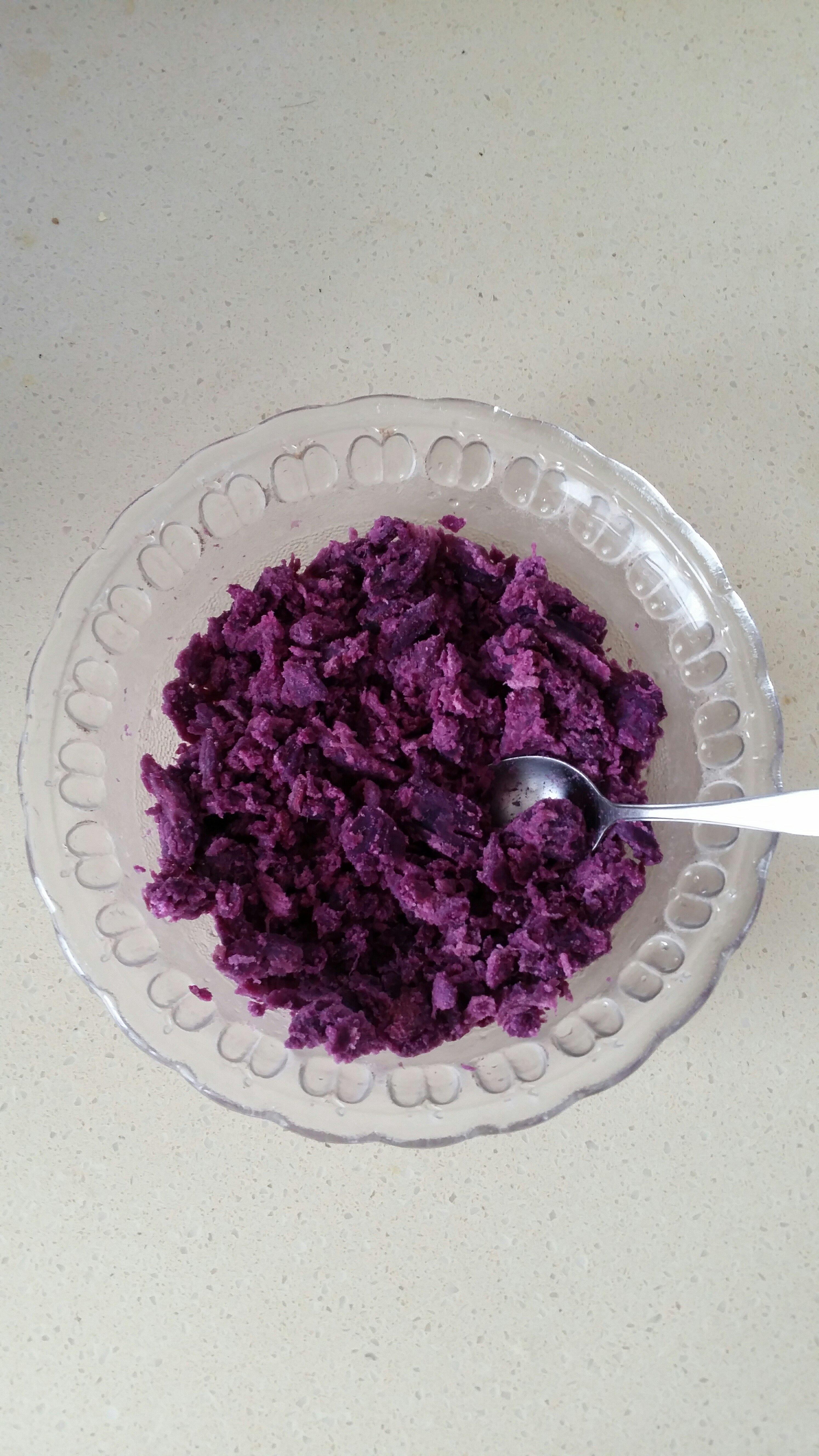 紫薯玫瑰花饅頭的做法 步骤7