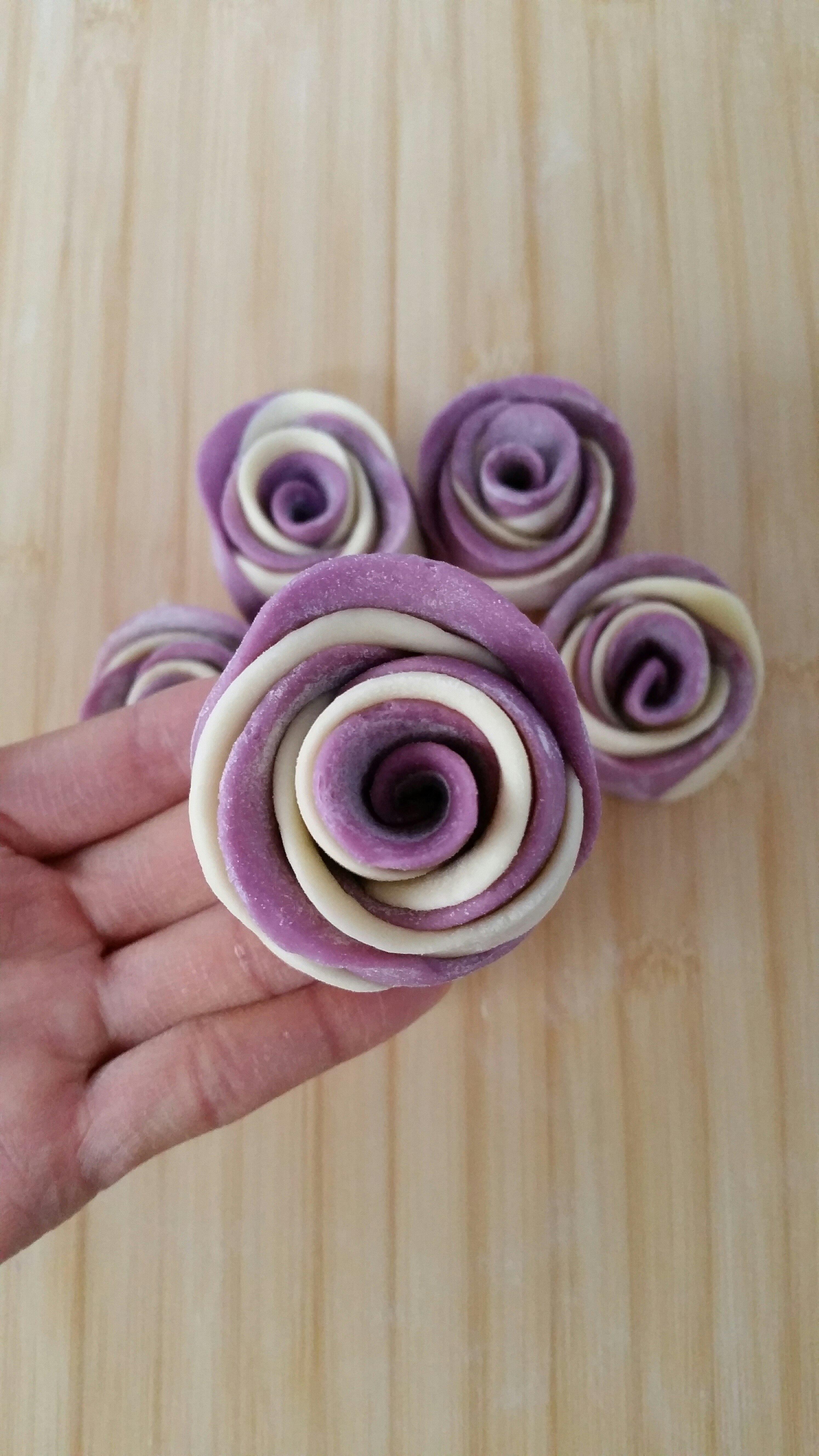 紫薯玫瑰花饅頭的做法 步骤30