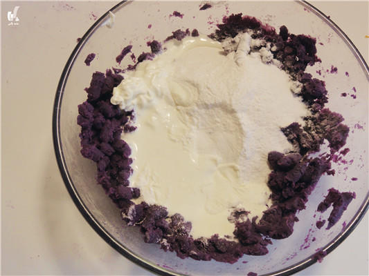 紫薯糯米小餅--超簡單烤箱版的做法 步骤4