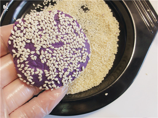紫薯糯米小餅--超簡單烤箱版的做法 步骤7
