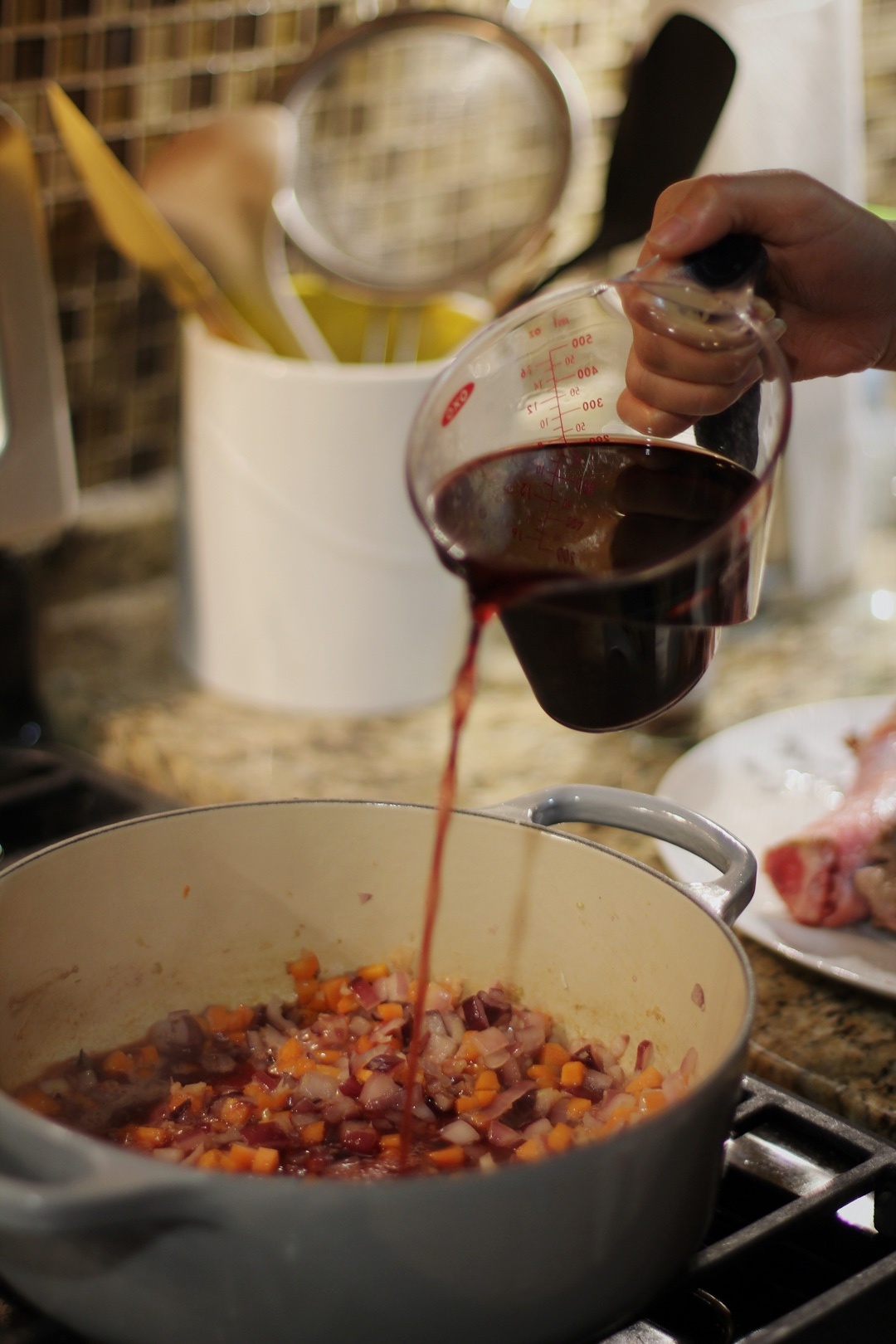 法式紅酒燜羊肉的做法 步骤7