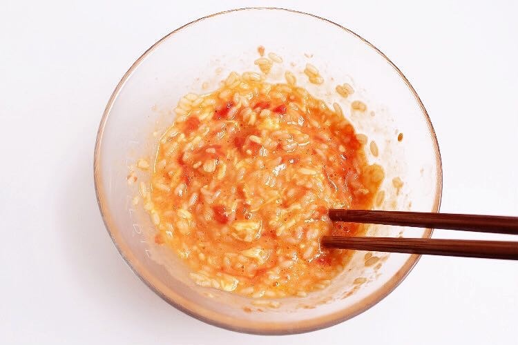 寶寶輔食：番茄乳酪米餅 換個花樣做輔食，胃口大開吃光光！的做法 步骤5