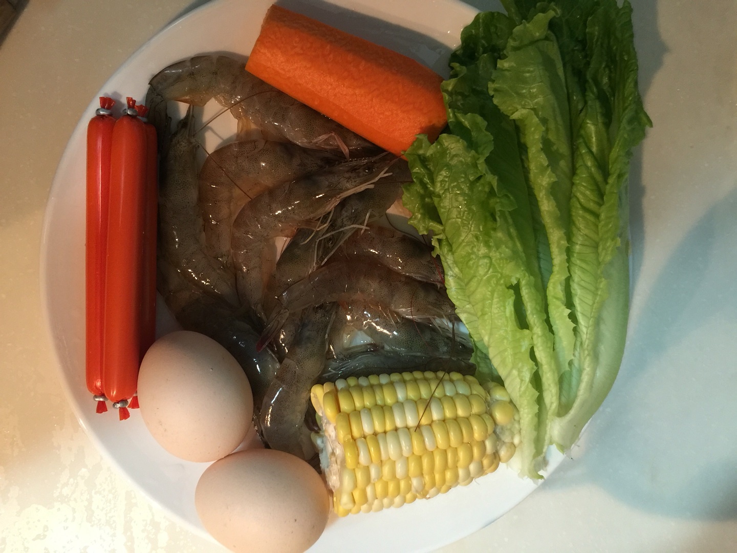 蔬菜鮮蝦餅的做法 步骤1