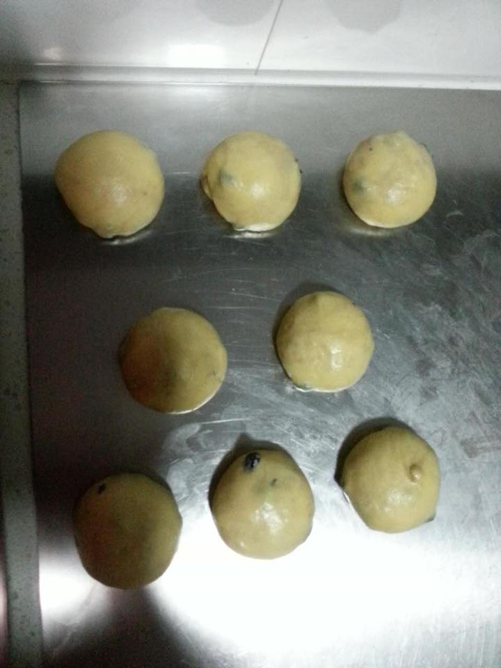 藍莓幹蛋奶排包的做法 步骤4