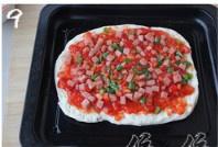 彩椒午餐肉披薩的做法 步骤9
