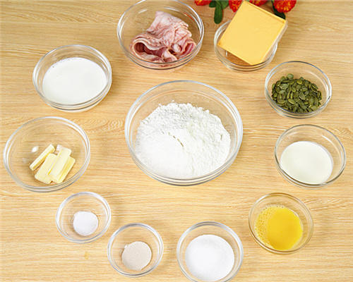 淡奶油芝士培根吐司的做法的做法 步骤1