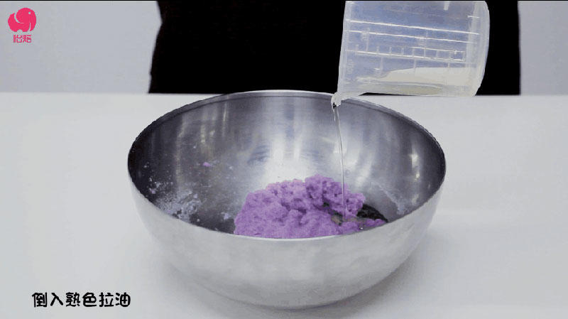 無需烤箱的Q彈月餅——紫薯冰皮的做法 步骤5
