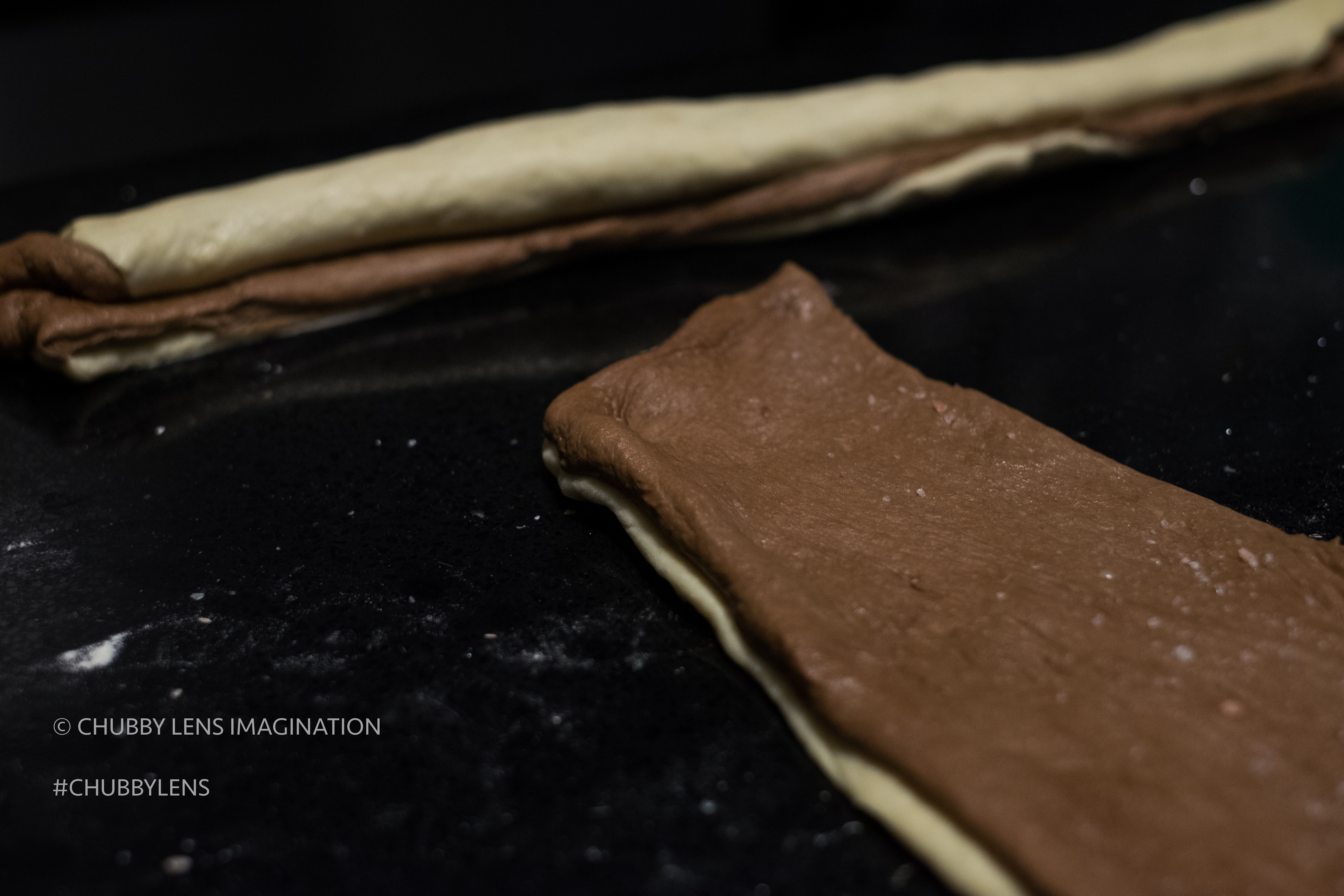 巧克力雙色奶香花捲的做法 步骤7