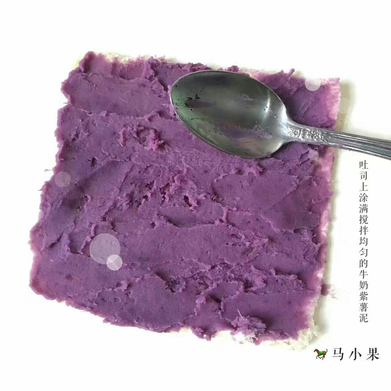 紫薯香蕉方片甜品的做法 步骤4