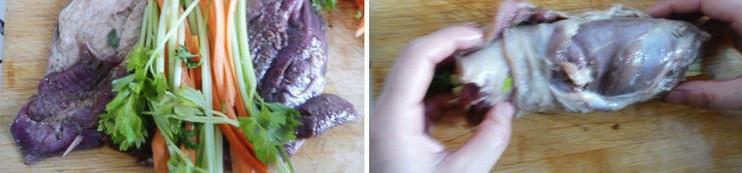 紫蘇蔬菜烤羊腿的做法 步骤4