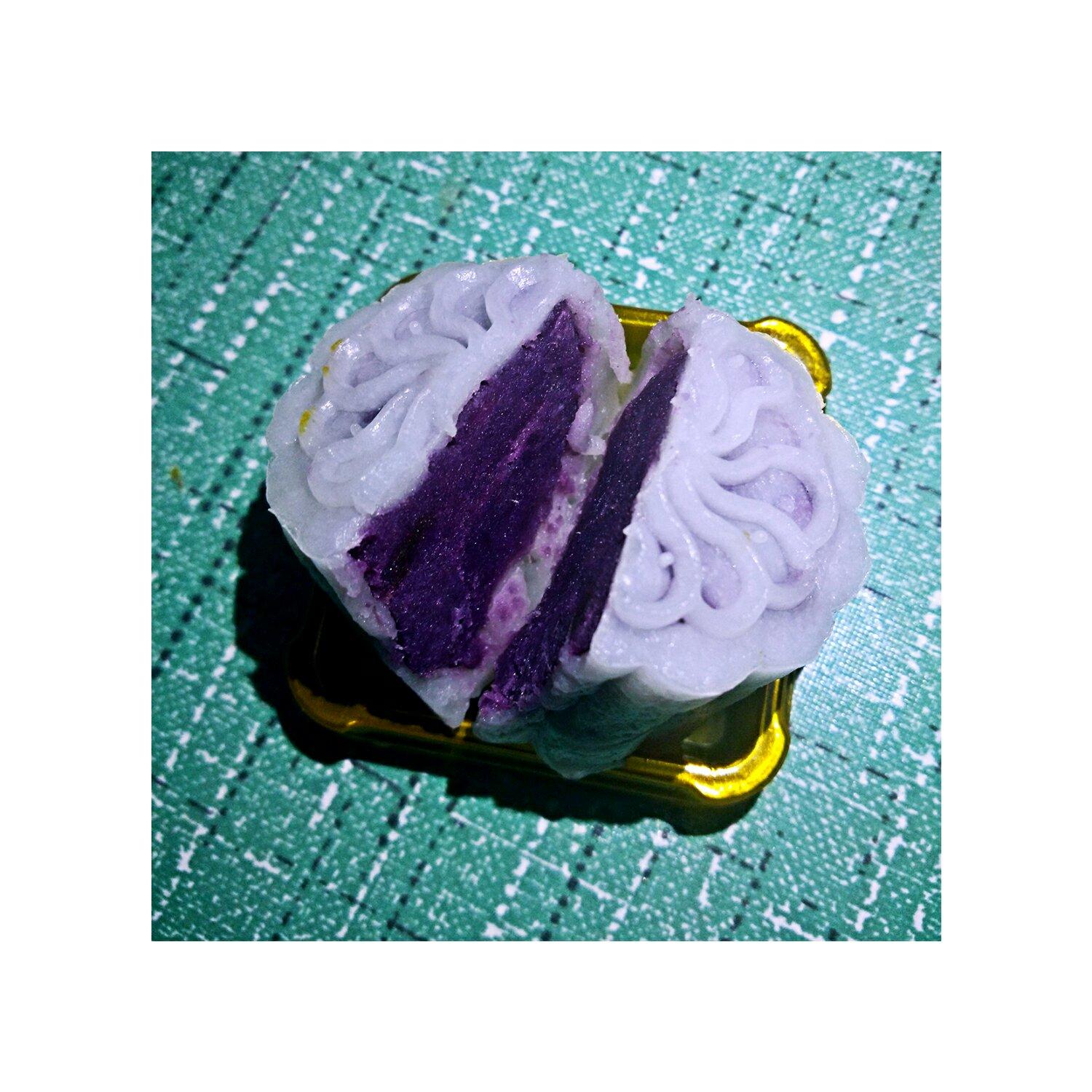 簡易紫薯冰皮月餅的做法 步骤2