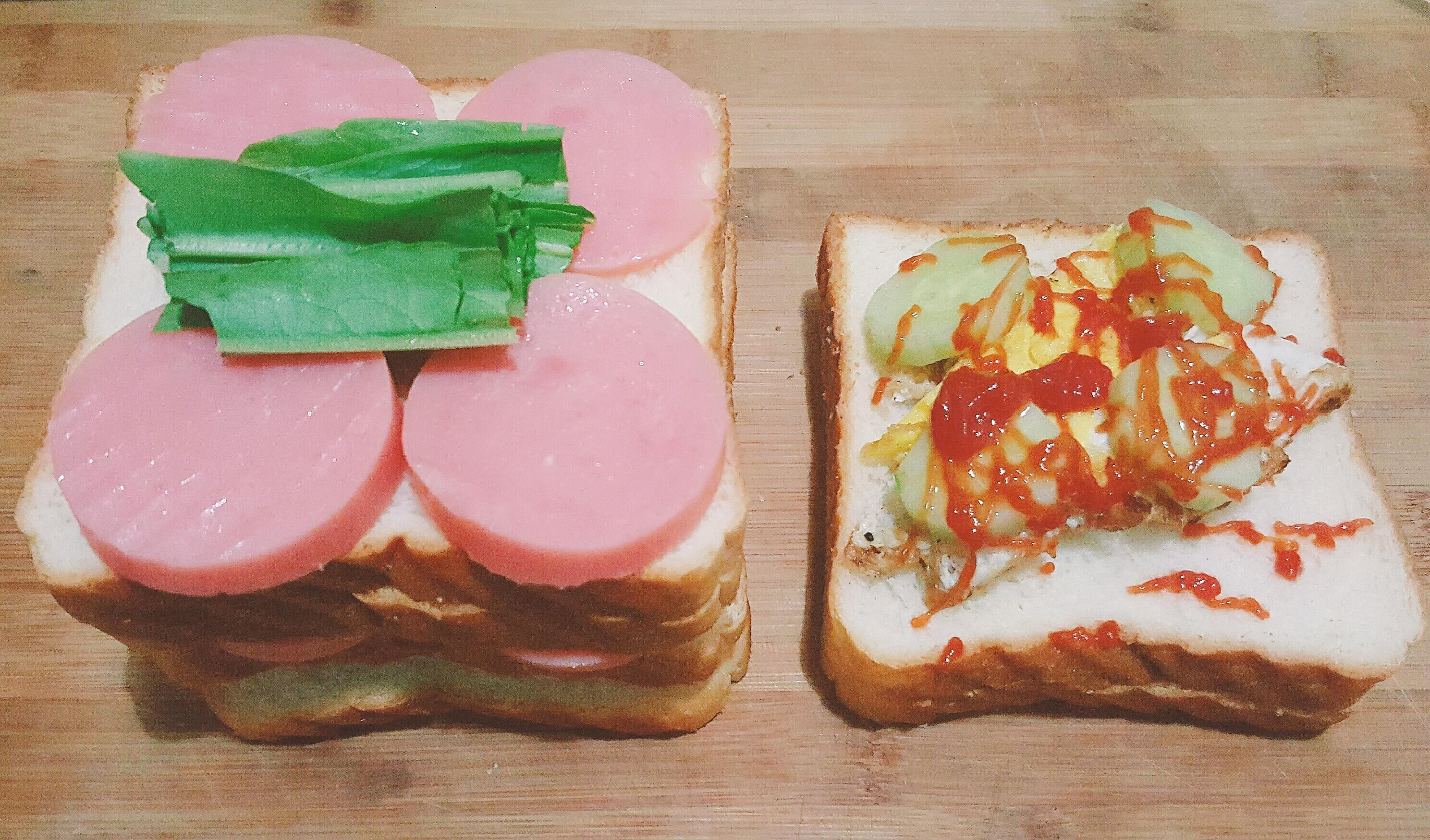 火腿鮮蔬三明治的做法 步骤2