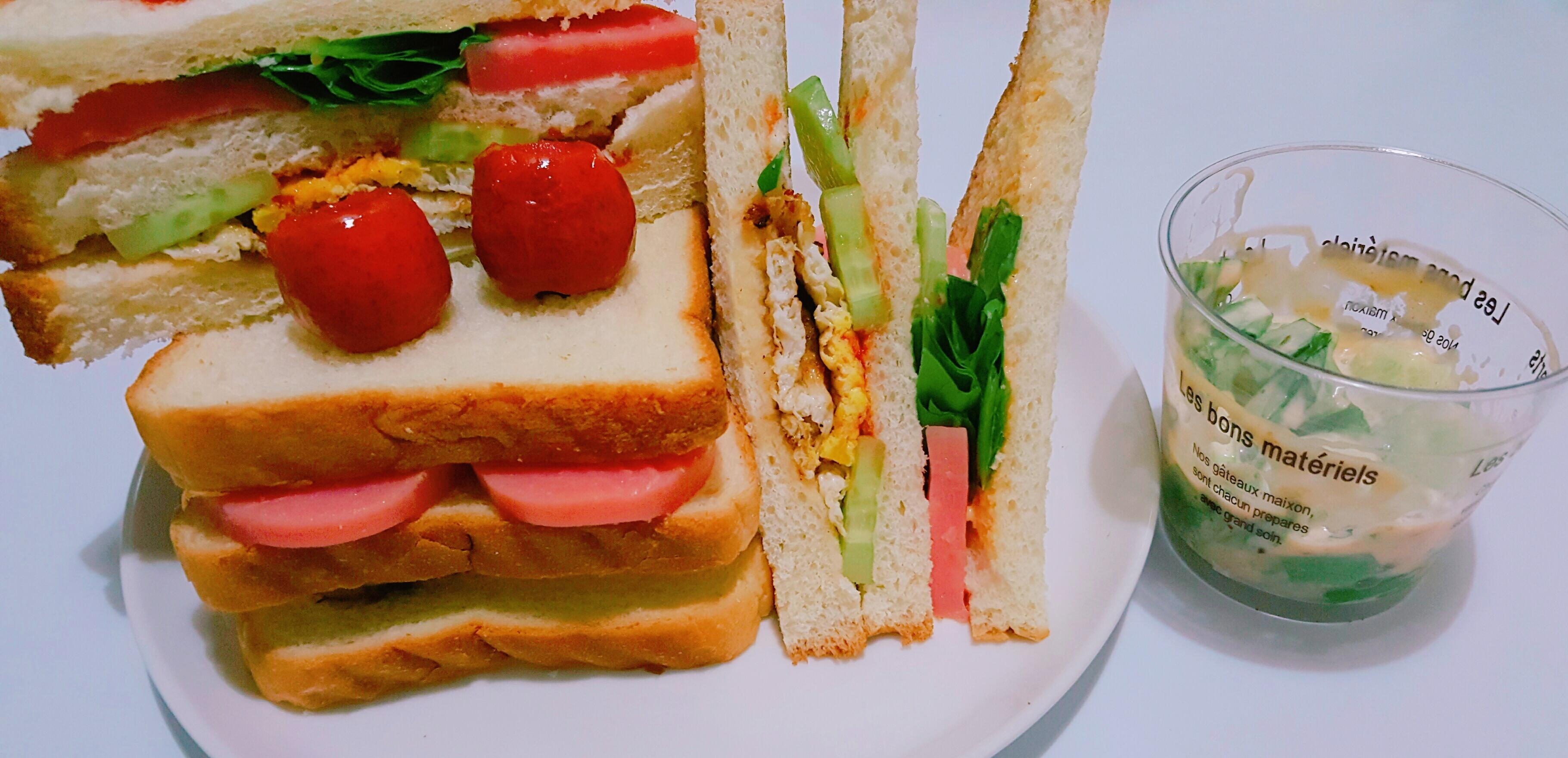 火腿鮮蔬三明治的做法 步骤4