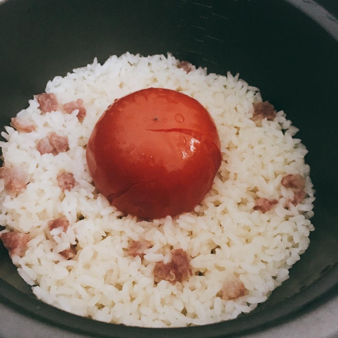 電飯鍋寶寶燜番茄飯的做法 步骤4